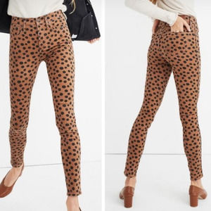 Madewell | 10" High-Rise Skinny Ankle Jeans in Leopard Dot